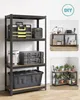 Collage showing storage shelves with various items and a DIY graphic. Produktbild-Vorschau