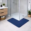 WohnDirect Eckbadematte PARIS Dunkelblau 100 x 100 x 50 cm Produktbild-Vorschau 2