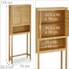 relaxdays Waschmaschinenschrank, 10020299_0 braun 3 Produktbild-Vorschau 4