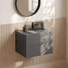 COSTWAY, set di 2 comodini da parete con 2 cassetti, Anteprima dell’immagine prodotto 8