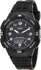A black analog-digital sports watch with a black strap is shown against a white background. Produktbild-Vorschau
