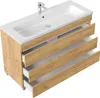 Stand Badmöbel Fellini 120 SoftClose eiche gold mit drei Produktbild-Vorschau 1