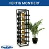 DanDiBo Weinregal Metall Schwarz Stehend Diamant 80 cm Produktbild-Vorschau 4