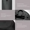 Collage of close-up images and text descriptions of a black Xiaomi mouse. Anteprima dell’immagine prodotto