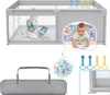 LZQ Laufstall Baby 180x150cm, Laufgitter Baby Absperrgitter Produktbild-Vorschau 1