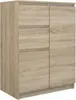 A light brown wooden cabinet with two drawers and two doors. Produktbild-Vorschau