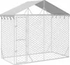 vidaXL Outdoor-Hundezwinger mit Dach Silber 3x1,5x2,5m Produktbild-Vorschau 1