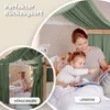 Hausbetthimmel Baumwoll Musselin Betthimmel Kinder Hausbett Produktbild-Vorschau 3