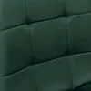 A close-up view of a dark green velvet upholstered surface with a tufted pattern. Anteprima dell’immagine prodotto