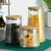 Contenitore in vetro con coperchio in bambù, ermetico e Anteprima dell’immagine prodotto 11