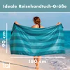 Blumtal Mikrofaser Strandtuch 90x180 cm – Türkis gestreift, Produktbild-Vorschau 2