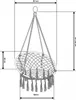 Hängesessel Makramee Hängestuhl Boho 80x60 cm Ecru – Produktbild-Vorschau 10