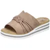 Rieker, muli con zeppa da donna, beige Anteprima dell’immagine prodotto 10