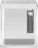 A white aquarium with a filter attached to the side. Podgląd zdjęcia produktu