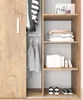 3-Türiger Spiegelschrank 180cm Hellbraun Kleiderschrank mit Produktbild-Vorschau 5