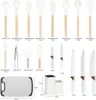 Küchenmesser Set 19 Teile E-6071 in Weiß Edelstahl mit Produktbild-Vorschau 6