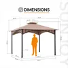 Diagram showing the dimensions of a gazebo with a silhouette of a person for scale. Náhled obrázku produktu