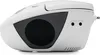 A white boombox with a black speaker grill is shown from the side against a white background. Voir les images du produit