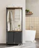 A bathroom scene featuring a laundry rack with robes and towels, a bathtub, and tiled walls. Produktbild-Vorschau