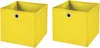 2 Stück Gelb Faltbox 28 x 28 x 28 cm  Aufbewahrungsbox Produktbild-Vorschau 1