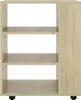 vidaXL Szafka na kółkach dąb sonoma 60x35x75 cm materiał Podgląd zdjęcia produktu 4
