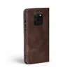 A brown flip case for a smartphone is shown against a white background. Produktbild-Vorschau
