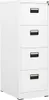 The Living Store Aktenschrank Weiß 46x62x133 cm Stahl Produktbild-Vorschau 1