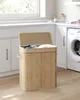 SONGMICS Koš na prádlo s víkem, bambus, vyjímatelný vak na Náhled obrázku produktu 1