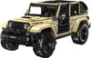 A tan and black remote-controlled off-road toy jeep. Voir les images du produit