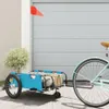 vidaXL Príves na bicykel Modrá tkanina Oxford a žehlička Náhľad obrázku produktu 2