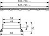 Tece TECEdrainline - Ruszt do płytek 800 mm, stal Podgląd zdjęcia produktu 2