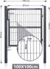 SWANEW Gartentor Zauntor 100 x 100 cm verzinktes Stahlrohr Produktbild-Vorschau 4