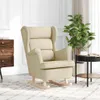 vidaXL Fotel bujany kremowy 74x90x102 cm tkanina Podgląd zdjęcia produktu 2