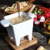 Elegancki zestaw do fondue mini z podgrzewaczem, biały Podgląd zdjęcia produktu 17