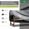 Premium Gartenbank Abdeckung, Größe:203 x 75 x 66/91 cm Produktbild-Vorschau 3