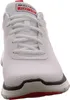 A close-up front view of a white Skechers sneaker. Produktbild-Vorschau
