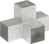vidaXL Connettore per pali a X Metallo zincato 101 x 101 mm Anteprima dell’immagine prodotto 7