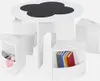 sweeek - Kindertisch mit Tafel und 4 Hocker - Weiß Produktbild-Vorschau 1