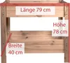 mgc24 Hochbeet mit 2 Etagen 80x37,6x78cm Kiefernholz Produktbild-Vorschau 3