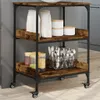 Kuchyňský vozík kouřový dub 60x41x80,5 cm materiál na bázi Náhled obrázku produktu 2