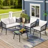 COSTWAY Polyrattan Gartenmöbel Set, Balkonmöbel Set mit Produktbild-Vorschau 2
