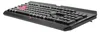 A black A4Tech Bloody Q100 CZ Bloody Q100 keyboard is shown from a diagonal angle against a white background. Podgląd zdjęcia produktu