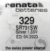A close-up of a battery label with product information. Produktbild-Vorschau
