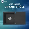 VBChome Granitspüle 76 x 44 cm Schwarz mit Armatur Produktbild-Vorschau 2