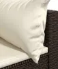 vidaXL Narożna sofa ogrodowa z poduszkami z brązowego Podgląd zdjęcia produktu 6