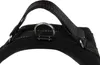 A close-up view of a black dog harness, focusing on the D-ring and handle. Podgląd zdjęcia produktu