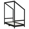 detská postieľka vidaXL Black 70x140 cm z masívneho Náhľad obrázku produktu 5