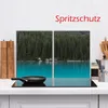 Herdabdeckplatte Glaskeramik 2-Teilig 2x40x52 Meer Blau Produktbild-Vorschau 14