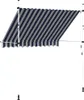 vidaXL Einziehbare Markise Handbetrieben 250 cm Blau/Weiß Produktbild-Vorschau 4
