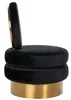Casa Padrino Luxus Samt Sessel Schwarz / Gold 66 x 65 x H. Produktbild-Vorschau 2